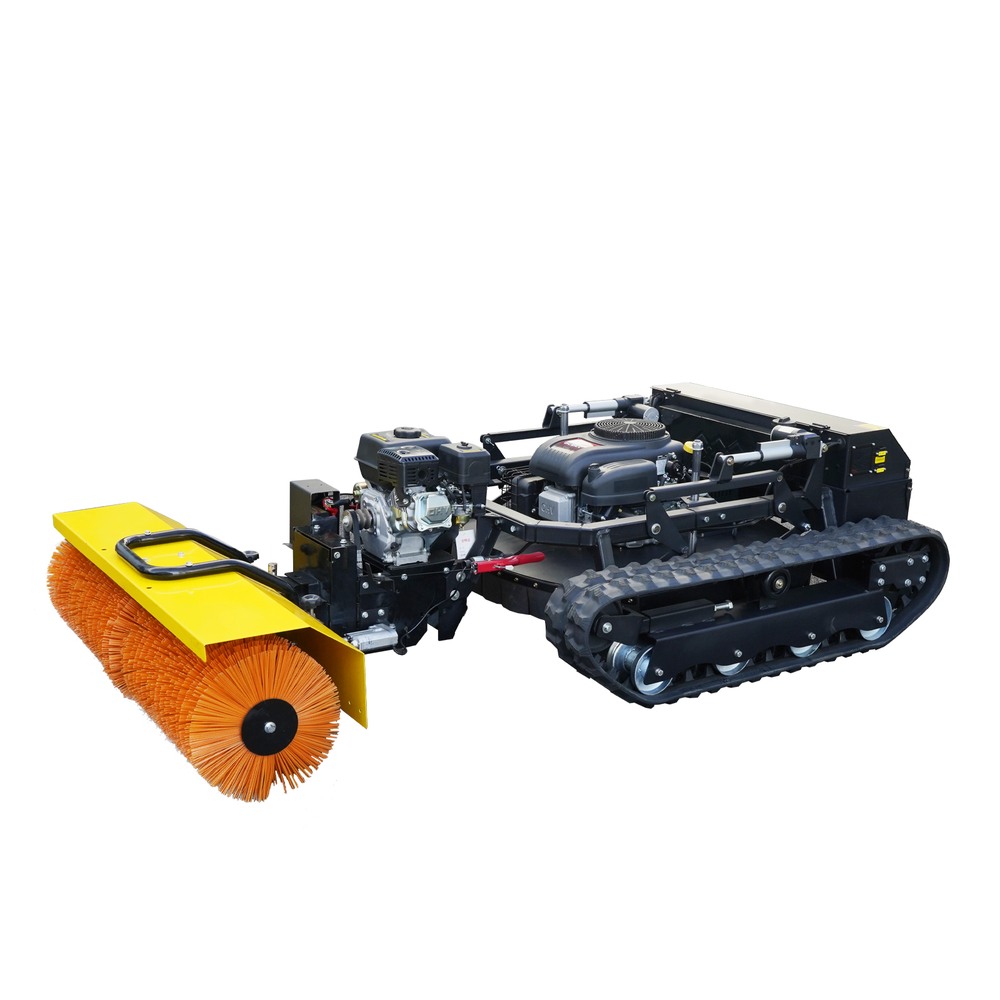 Remote-Controlled Lawn Mower and Snow Sweeper Dual Engines, 65° Steep Slope Clim